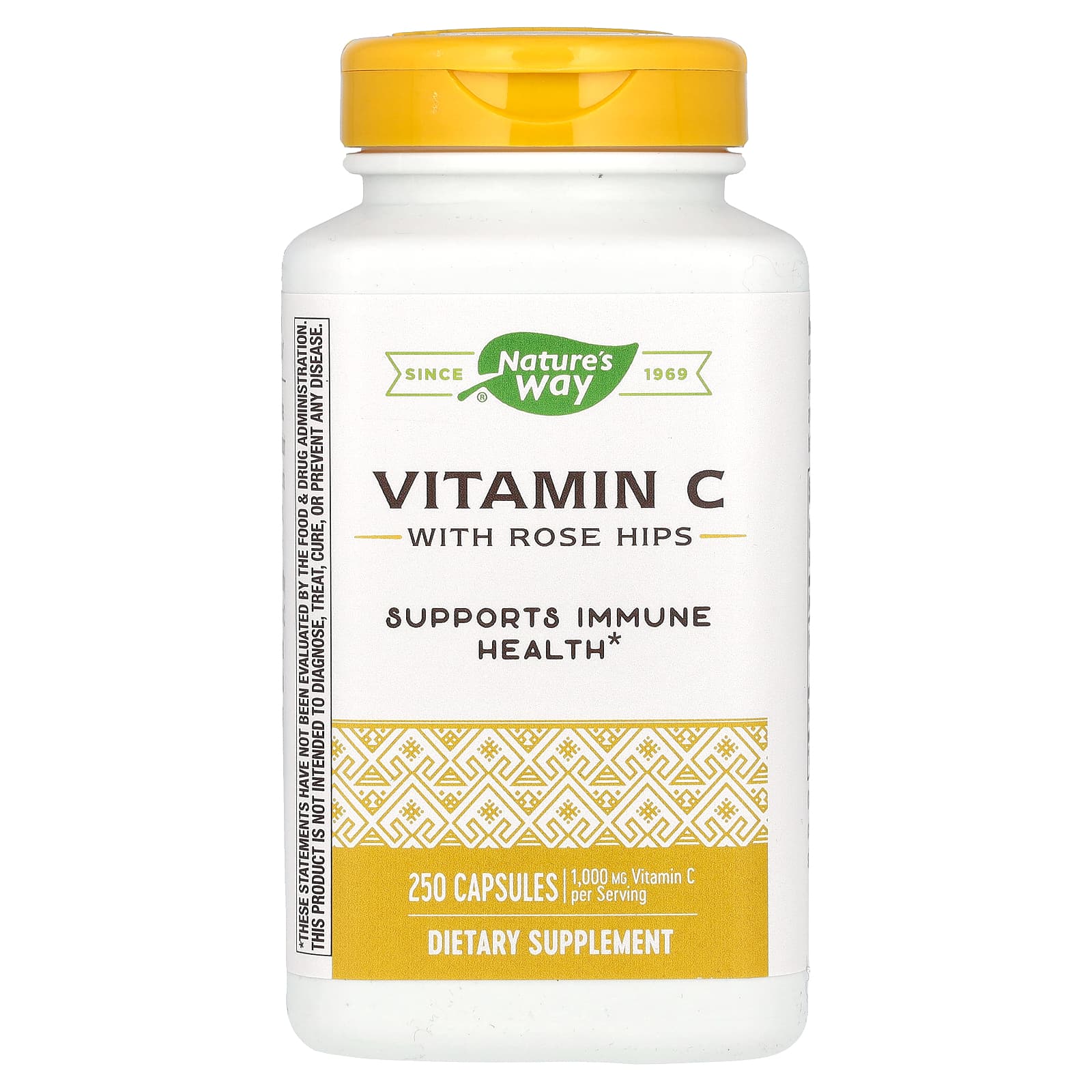 Nature’s Way, Vitamin C 500 With Rose Hips, 250 Capsules UPC 033674403112 | Hilife Vitamins